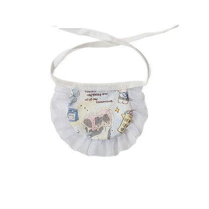 Mokka - Cute Cartoon Ruffle Pet Bib
