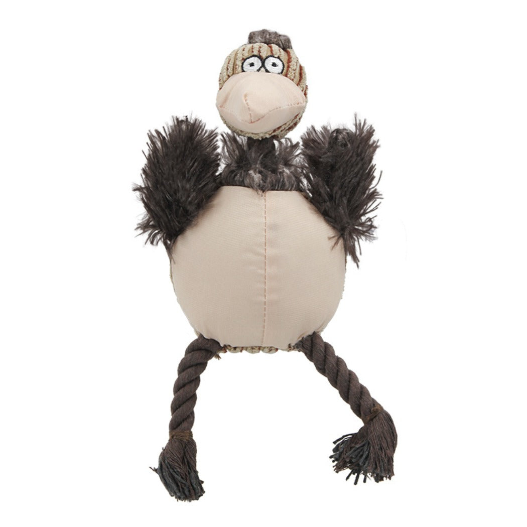 Petkin – Funny Bird Squeaky Rope Toy