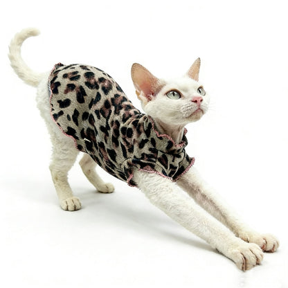 Ozzie - Sleeveless Leopard Print Casual Cat Dress