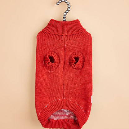 Ozzie - Heart Pattern Pet Knit Sweater Dress