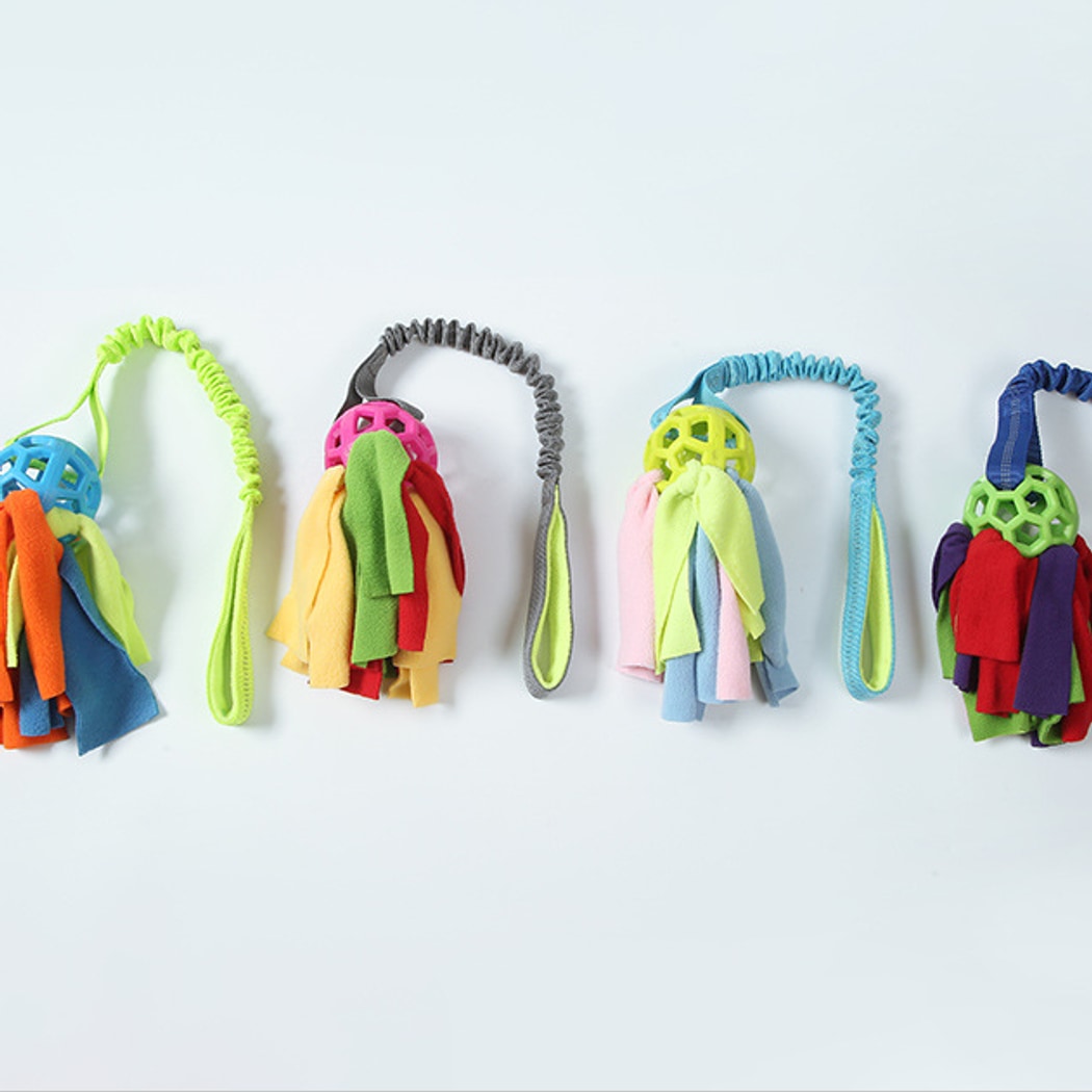 Petkin - Interactive Hollow Ball Rope Dog Toy