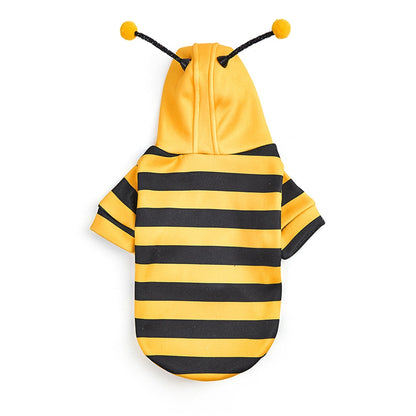 Ozzie - Striped Bee Style Dog Hoodie Sweatshirt