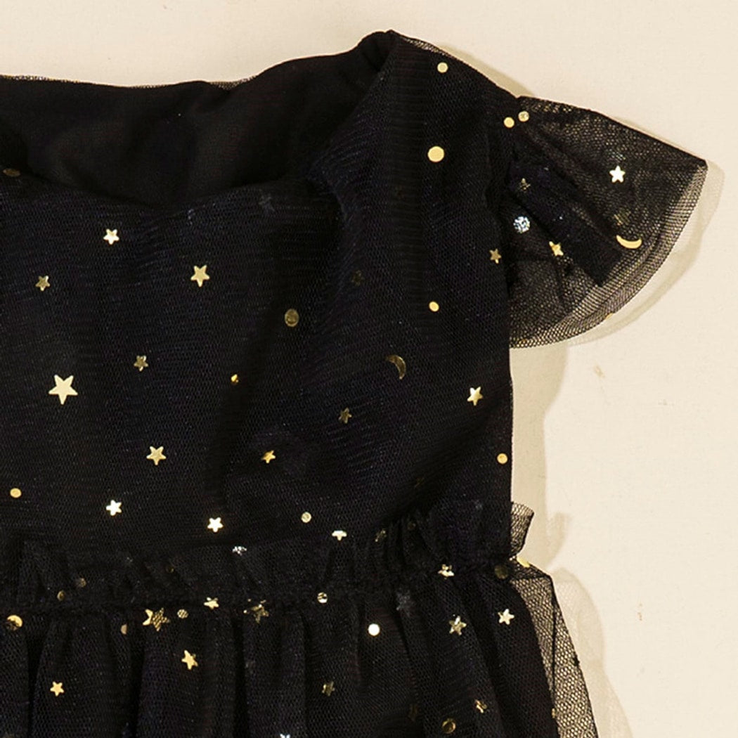 Ozzie - Decorative Black Pet Dress with Tulle Trim