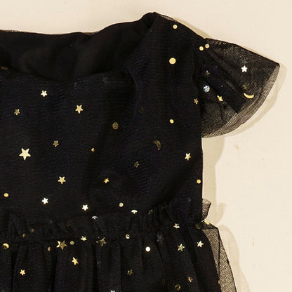 Ozzie - Decorative Black Pet Dress with Tulle Trim