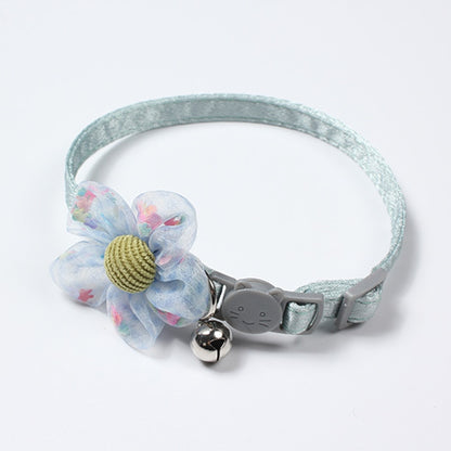 Mokka - Princess Style Flower Cat Collar with Bell