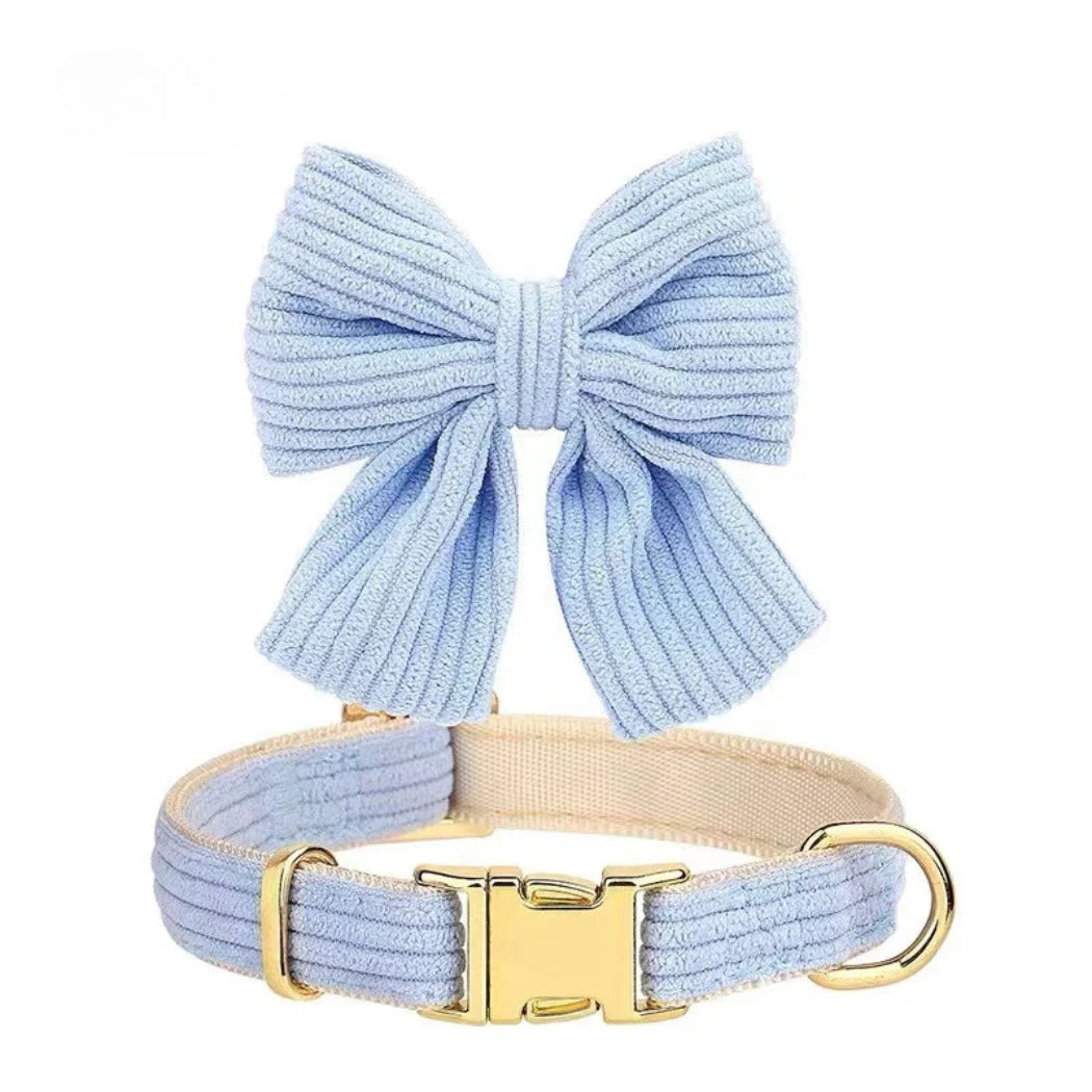 Loofie - Colorful Ribbed Bow Pet Collar