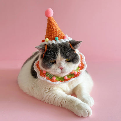 Ozzie - Ice Cream Pet Birthday Hat and Bib