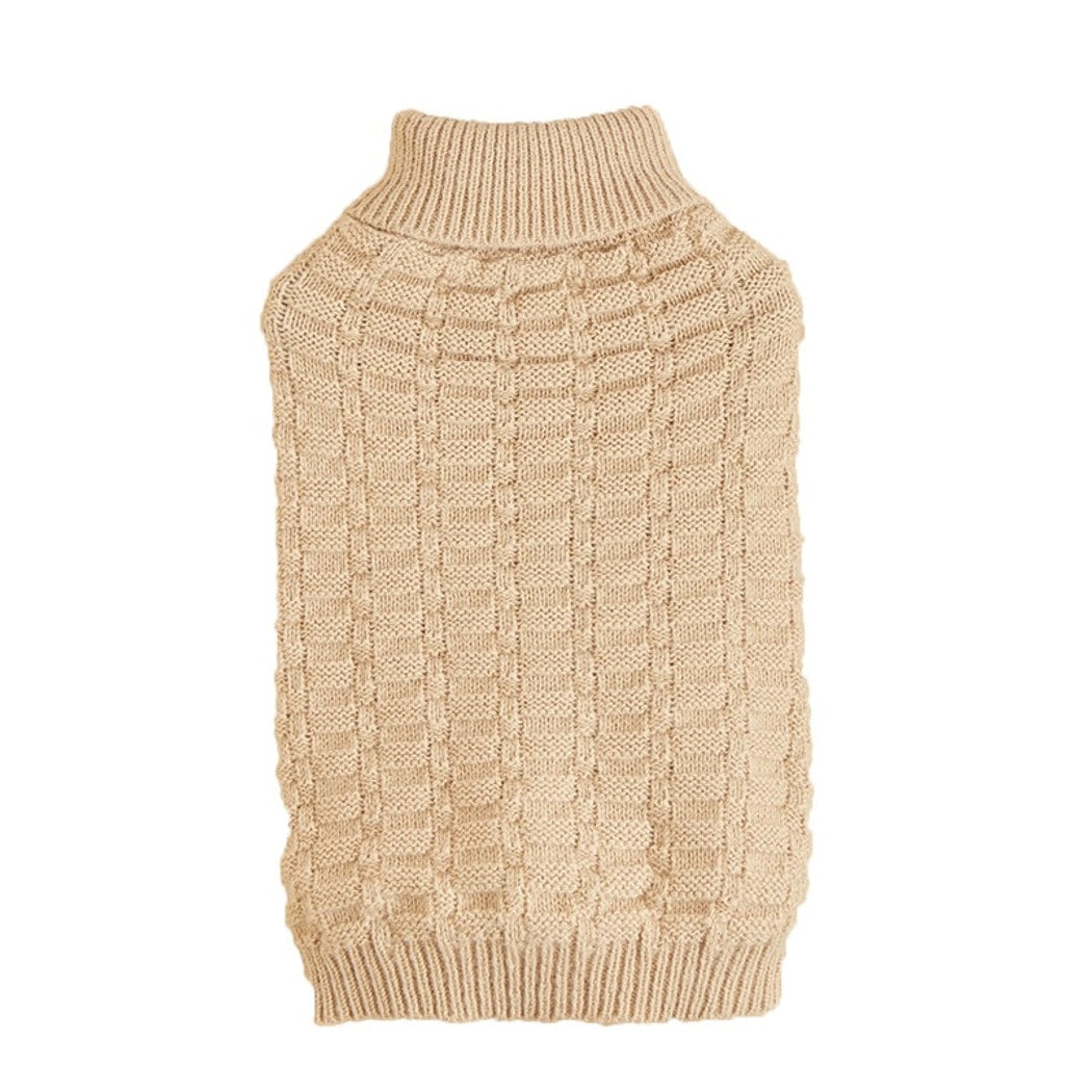 Ozzie - High Neck Solid Color Pet Sweater Top