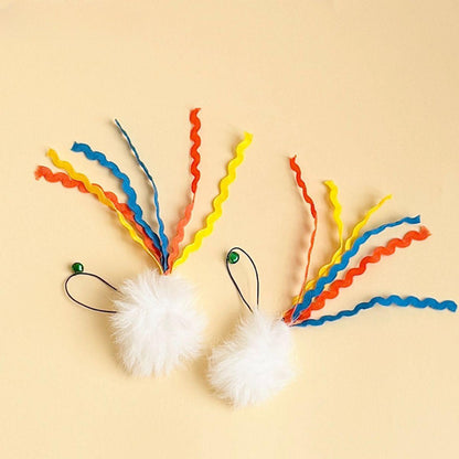 Moo - Fluffy Ball Ribbon Tail Cat Wand Refill Toy