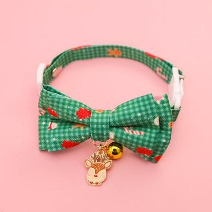 Christmoo - Christmas Bow Bell Adjustable Cat Collar