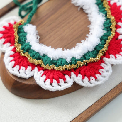Mokka - Christmas Crochet Layered Pet Collar