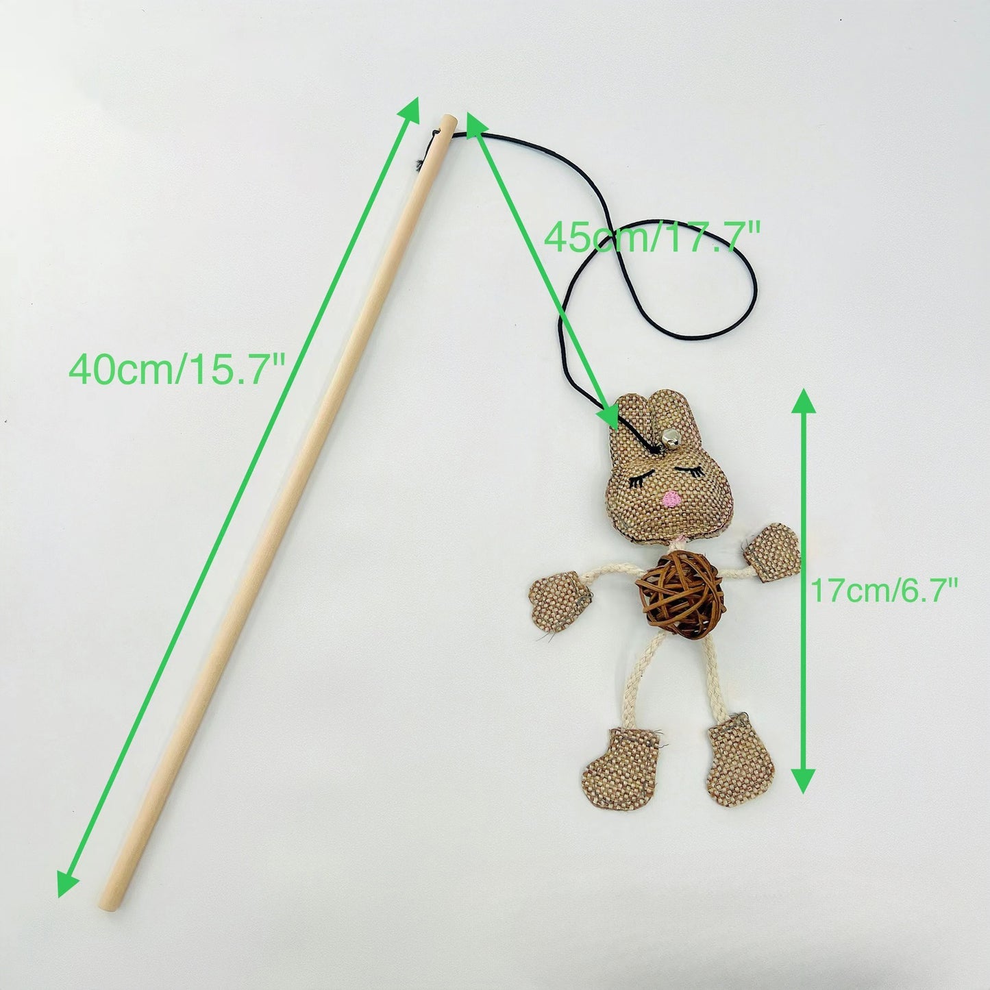 Moo - Bunny Wand Cat Toy