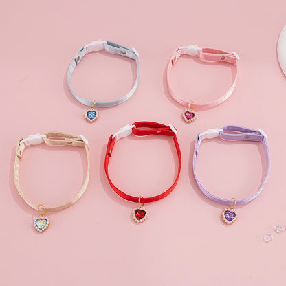 Mokka - Cute Heart Detail Adjustable Cat Collar