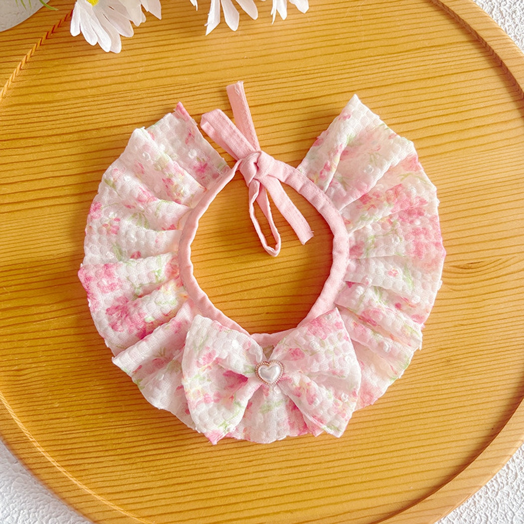 Mokka - Pastel Floral Bow Cat Collar