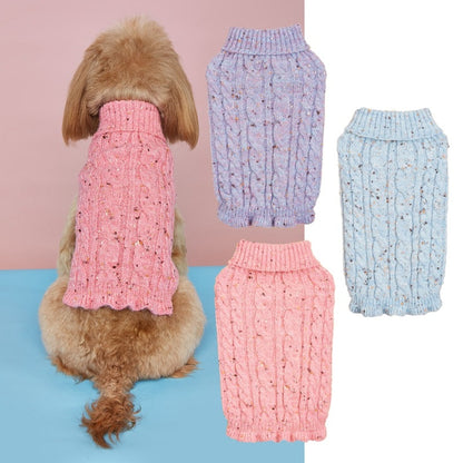 Ozzie - Cable Knit High Neck Dog Sweater Apparel