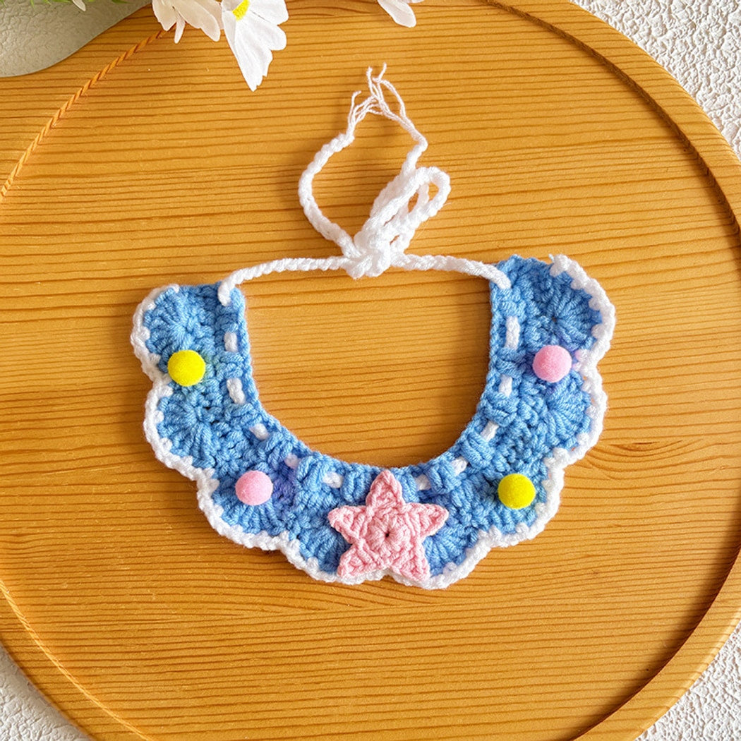 Mokka - Bee Scalloped Knit Look Cat Collar