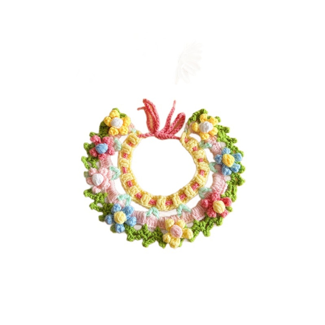 Mokka - Knit-Style Flower Pet Collar