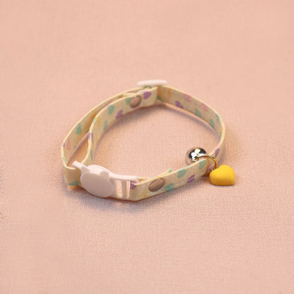 Mokka - Cute Pastel Heart Print Cat Collar