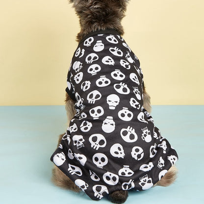 Halloweek - Halloween Skeleton Print Dog Jumpsuit