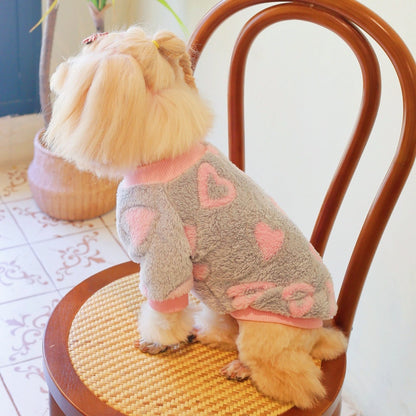 Ozzie - Heart Pattern Pullover Pet Hoodie Sweatshirt
