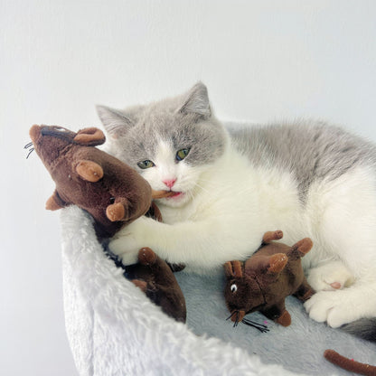 Moo - Brown Mouse Cat Toy