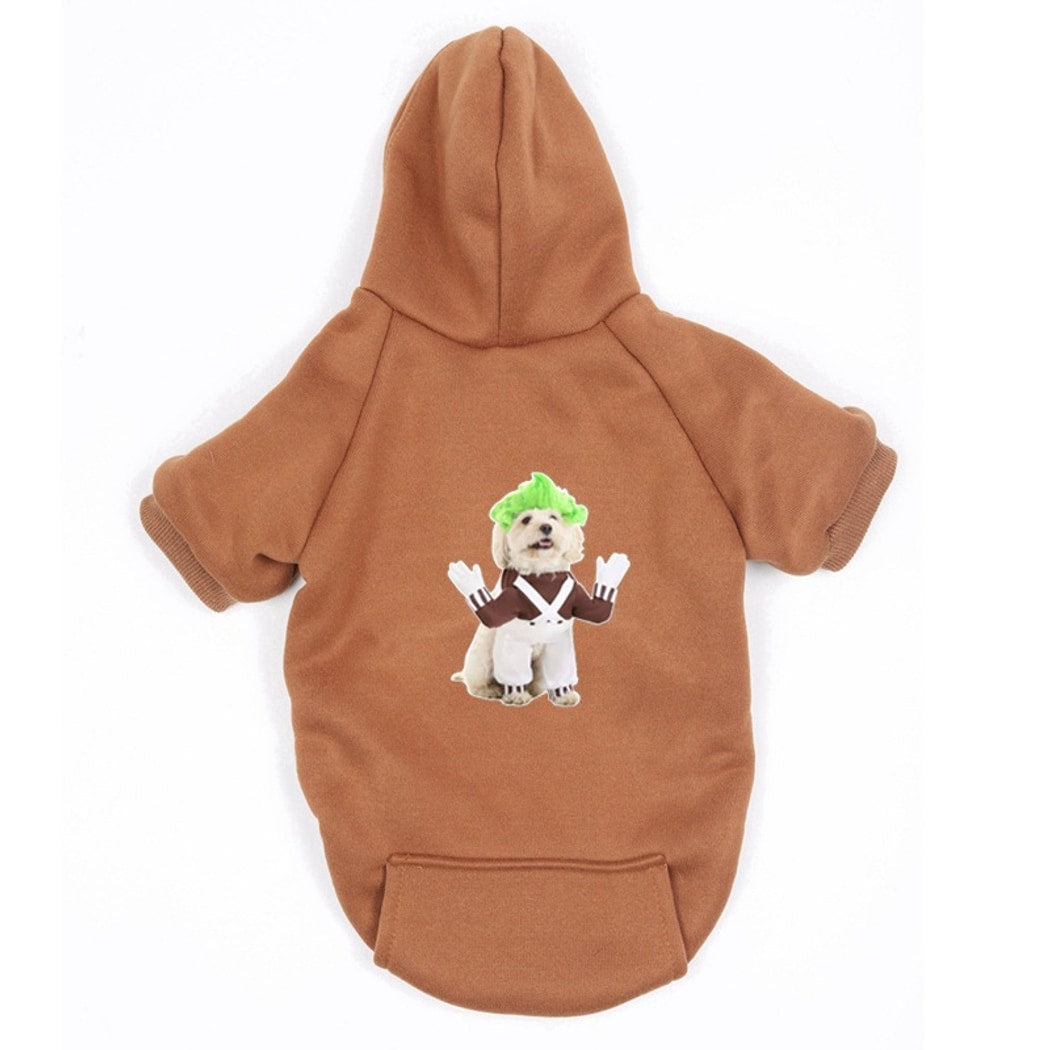 Ozzie - Cartoon Print Hooded Pet Sweatshirt