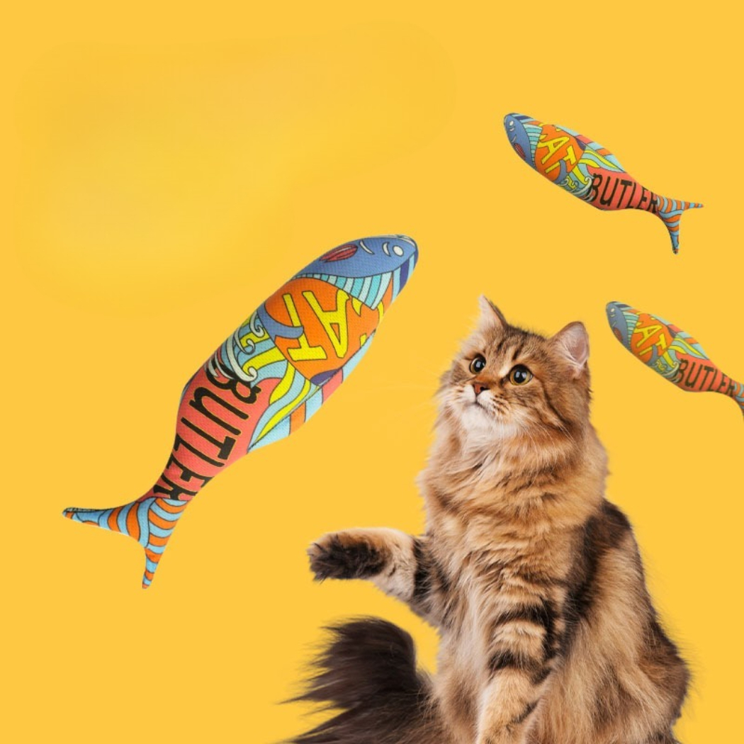 Moo - Colorful Fish Plush Cat Toy