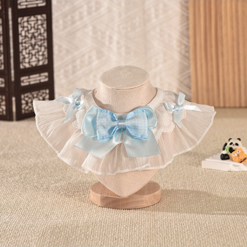 Close-up of Mokka Princess Ruffle Cat Collar showing ruffle detail