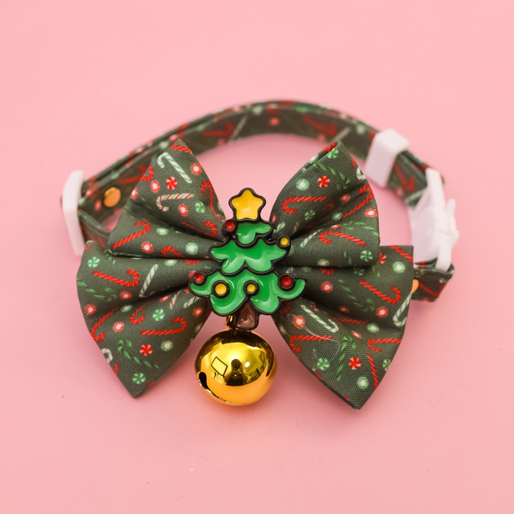 Christmoo - Christmas Cat Collar with Bell Bow Collar