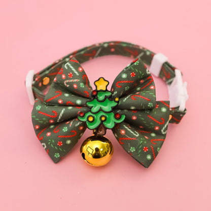 Christmoo - Christmas Cat Collar with Bell Bow Collar