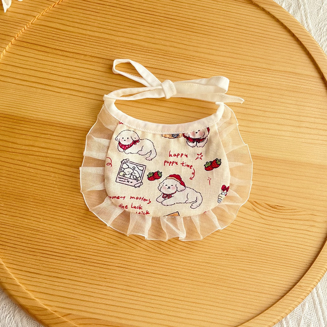 Mokka - Cute Ruffle Trim Pet Bib