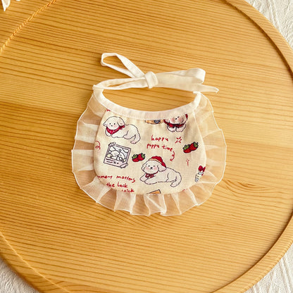 Mokka - Cute Ruffle Trim Pet Bib