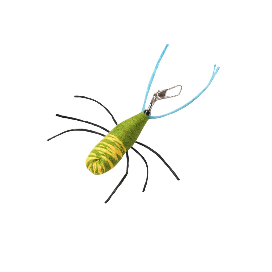 Colorful spider refill attachment with multiple legs designed for use with teaser wands
