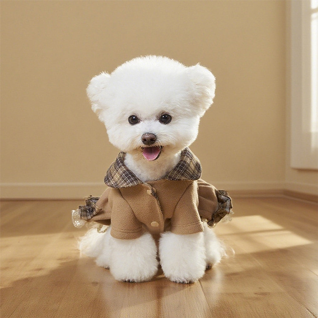 Ozzie - Dress Style Plaid Outfit for Small Dogs