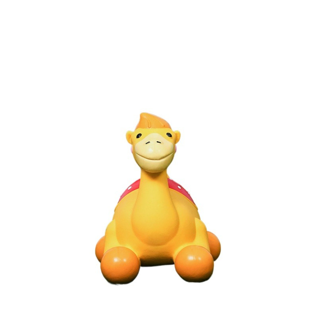 Petkin cartoon animal squeaky dog toy shaped like a brown bear with a smiling face