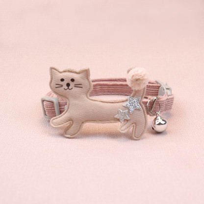 Mokka - Cute Cat Decoration Solid Pet Collar