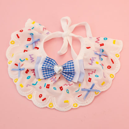 Mokka - Point Pattern Lace Bow Cat Collar