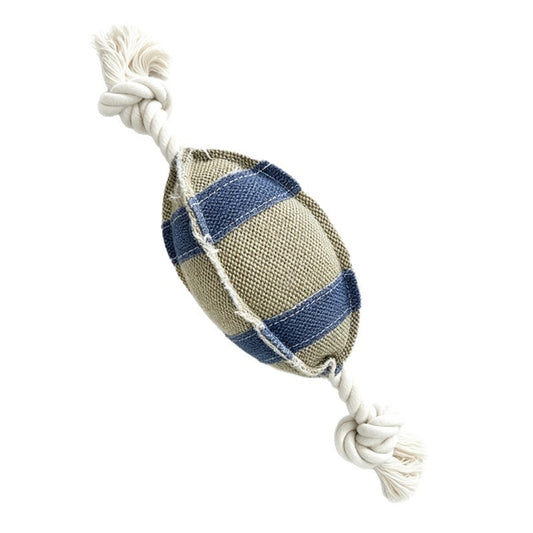 Petkin - Football Style Rope Knot Dog Toy