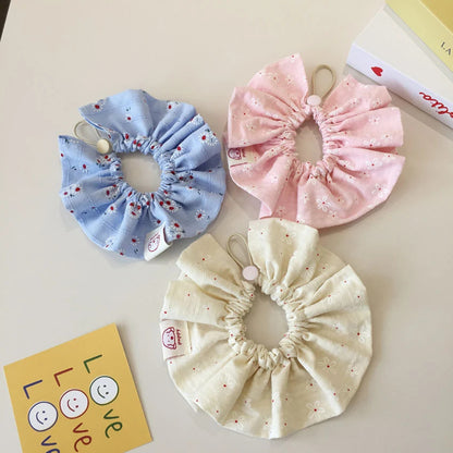 Mokka - Floral Gathered Ruffle Bib Pet Neckwear