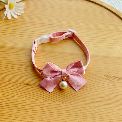 Mokka - Glossy Bow Tie Style Pet Collar