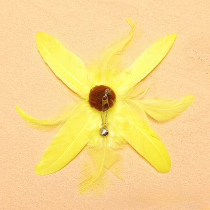 Moo - Yellow Sunflower Feather Cat Teaser Refill
