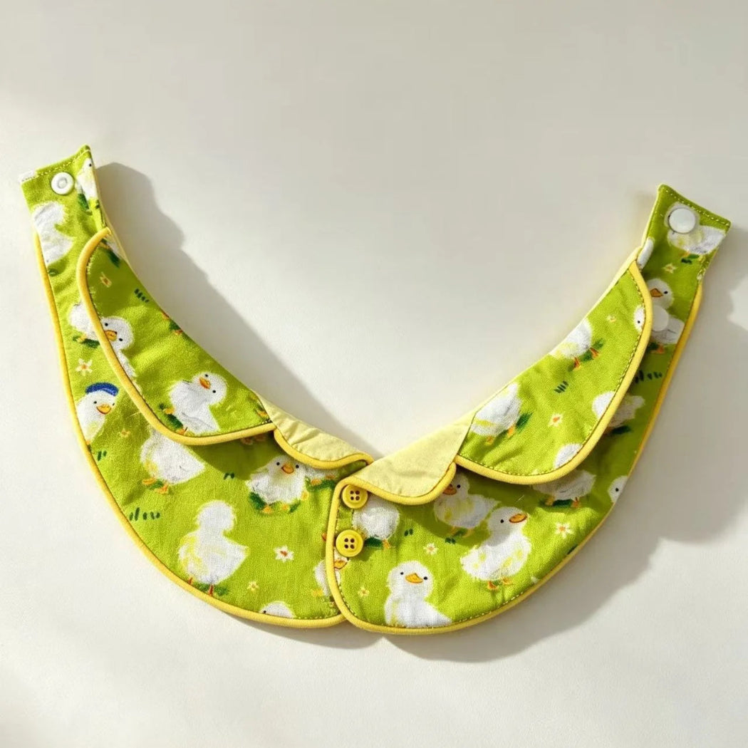 Mokka - Cute Duck Print Button Pet Collar