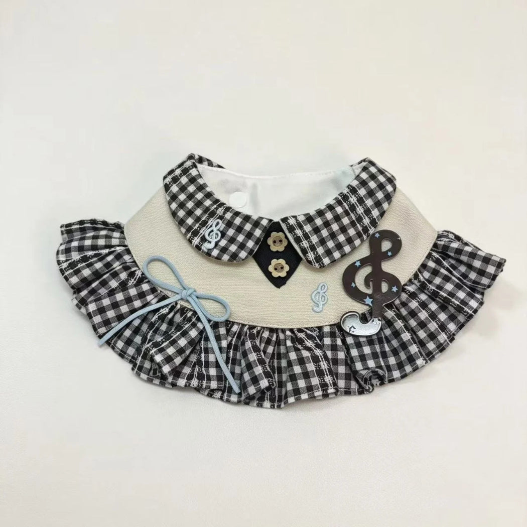 Mokka - Musical Gingham Ruffle Pet Collar