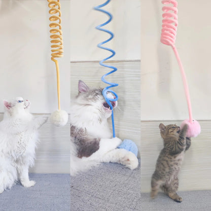 Moo - Hanging Pom Pom Cat Toy