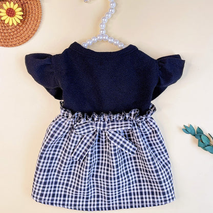 Ozzie - Flutter Sleeve Gingham Pet Clothing Dress