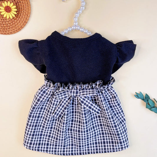 Ozzie - Flutter Sleeve Gingham Pet Clothing Dress