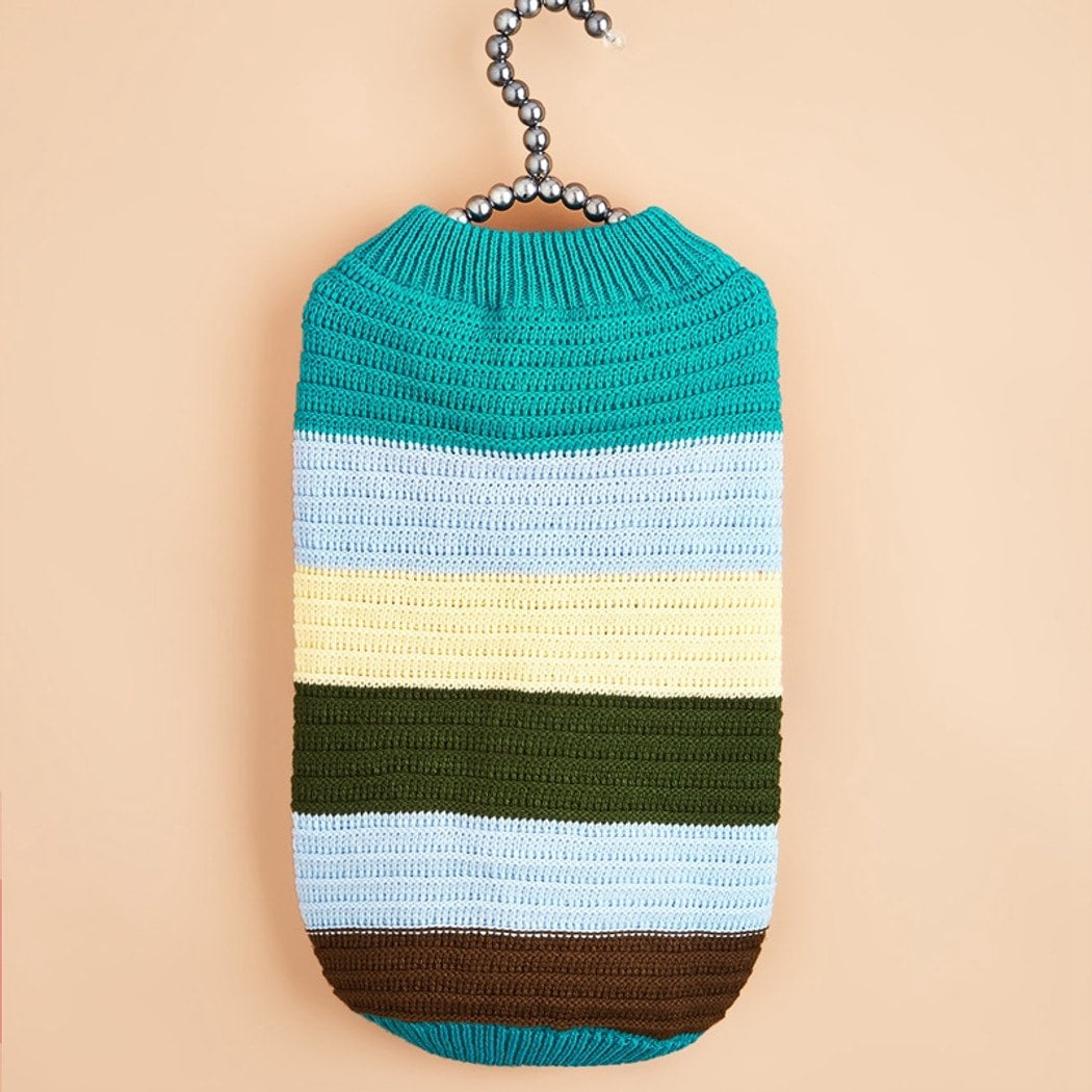 Ozzie - Striped Knit-Style Pet Pullover Dog Sweater
