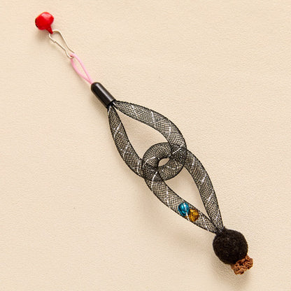 Moo mesh tube cat toy displayed on white background