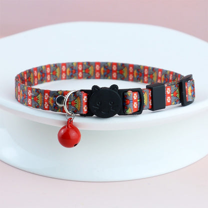 Mokka - Floral Print Cat Collar With AirTag Holder