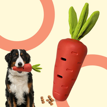 Petkin - Cartoon Carrot Dog Treat Dispensing Toy